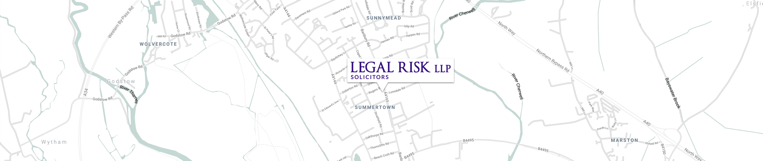 Map of location of Legal Risk in Oxford